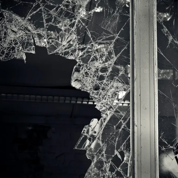 Fenêtre vitre cassée